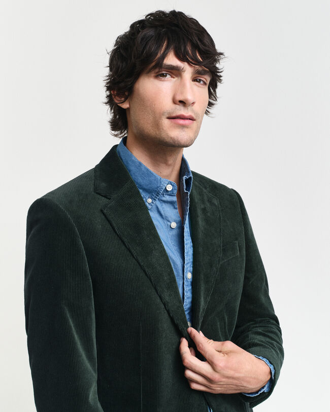 Casaco de fato em bombazina slim fit