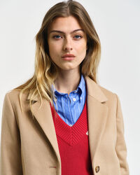 Sobretudo clássico em lã tailored fit