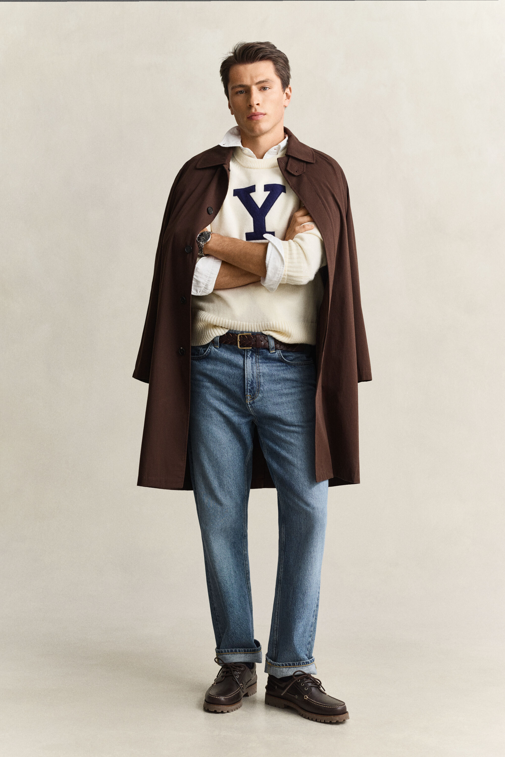 Camisola de malha em lã de merino Gant x Yale