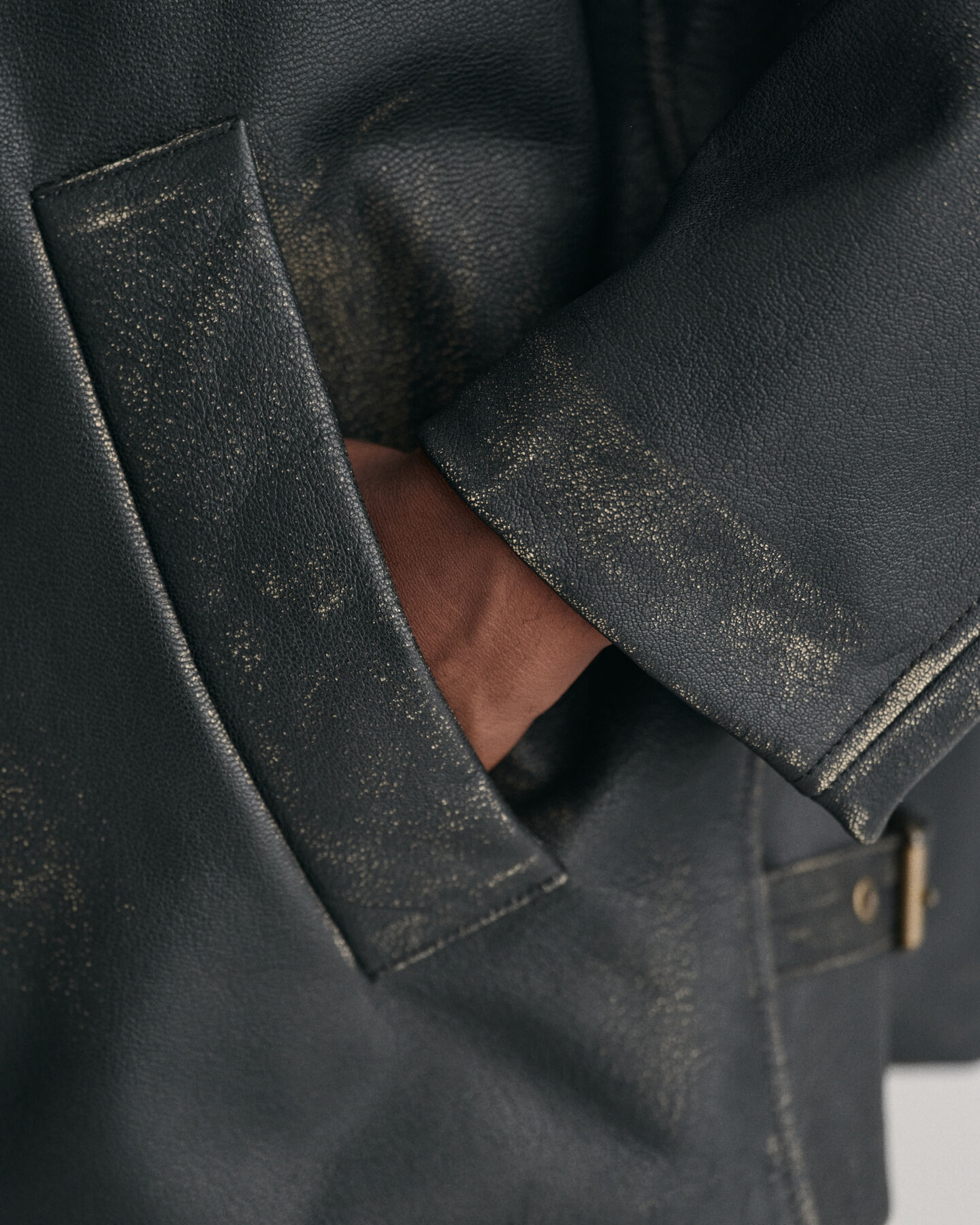 Blusão em pele Moto