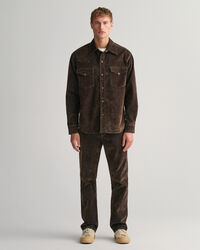 Cal&ccedil;as de ganga com acabamento aveludado Flocked relaxed fit