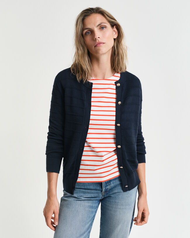 Casaco de malha em algod&atilde;o Texture