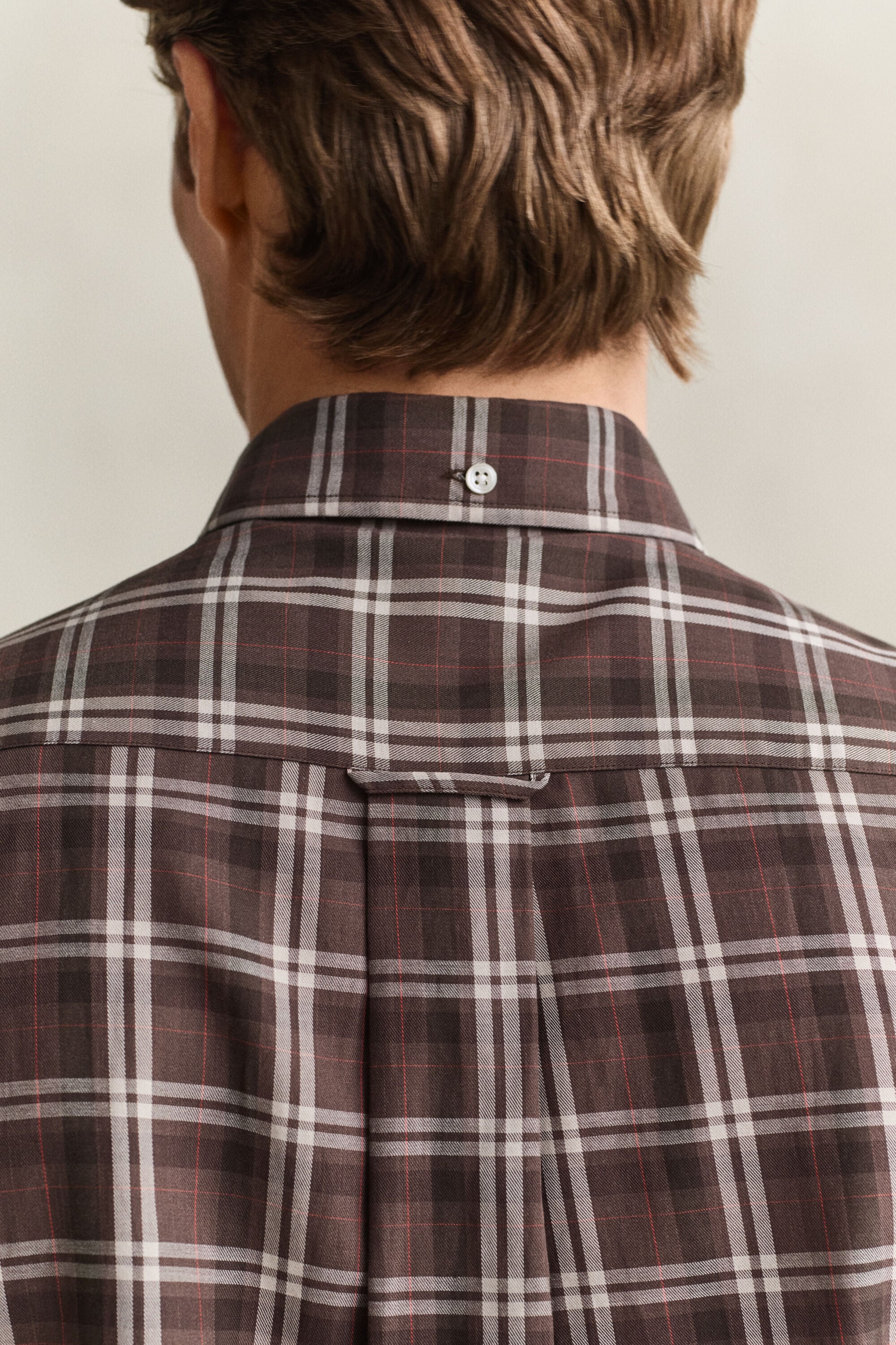 Camisa de sarja com padrão de xadrez