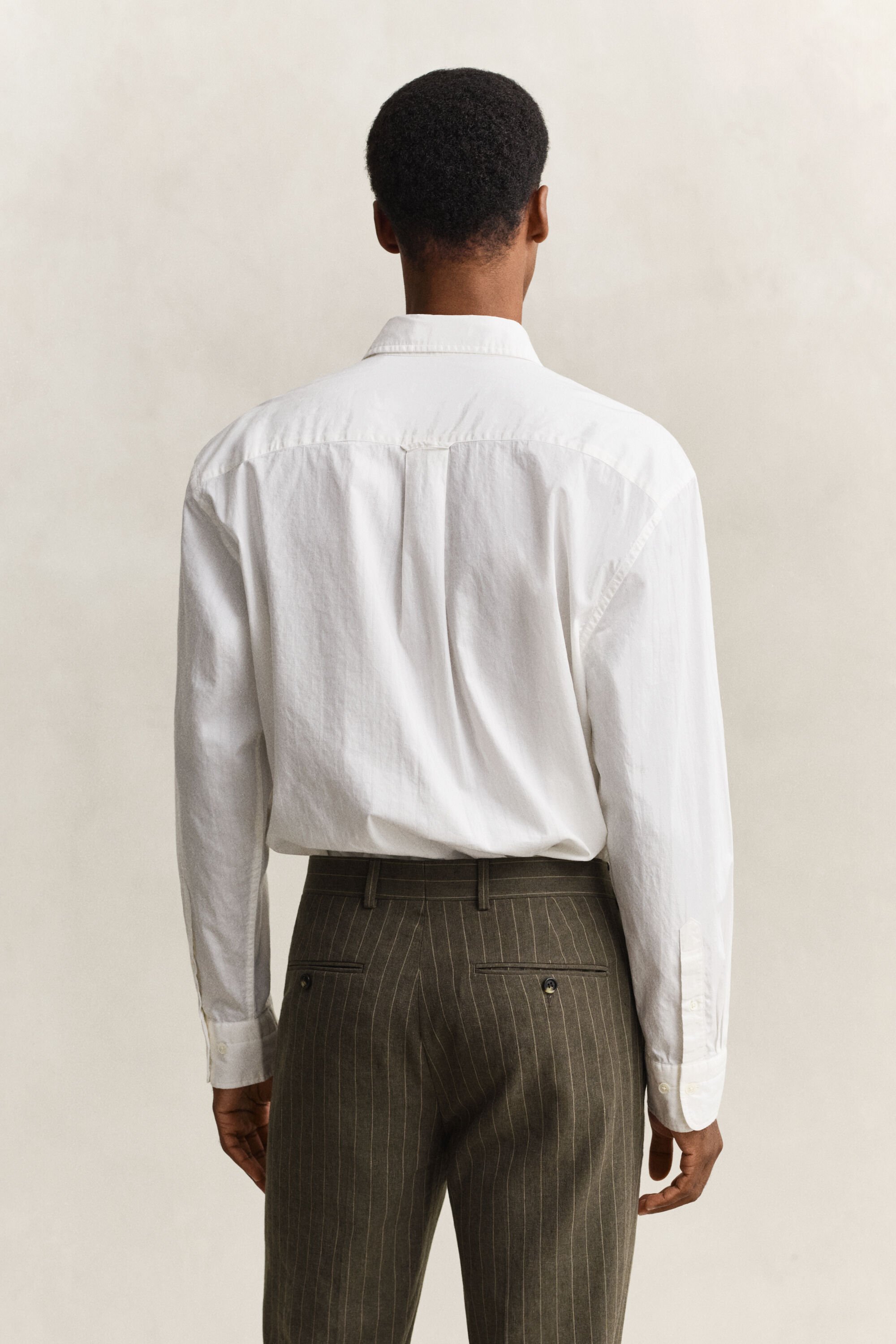 Camisa às riscas Dobby relaxed fit