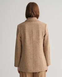 Blazer com padrão espinha de peixe regular fit