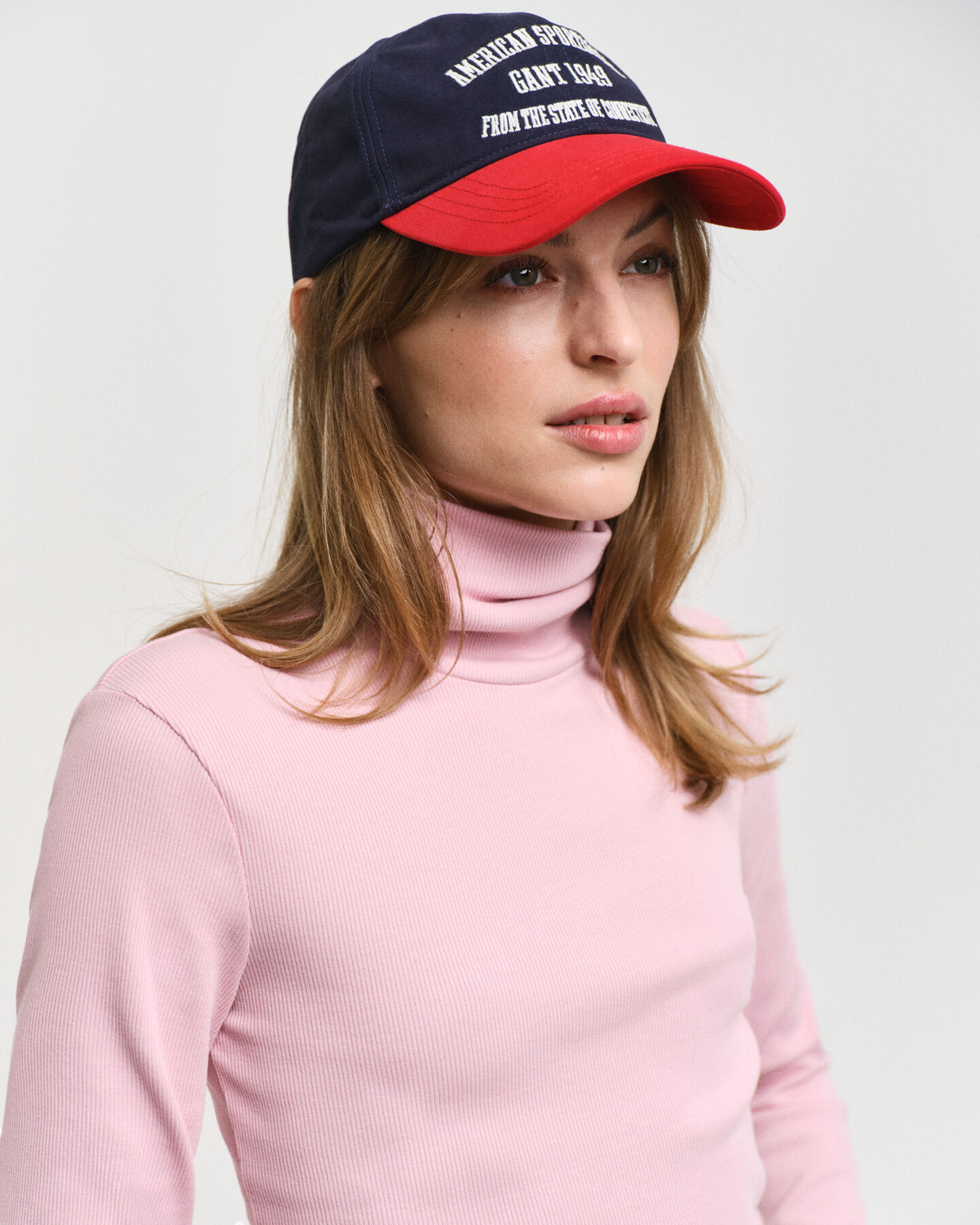 Camisola de manga comprida canelada com gola alta