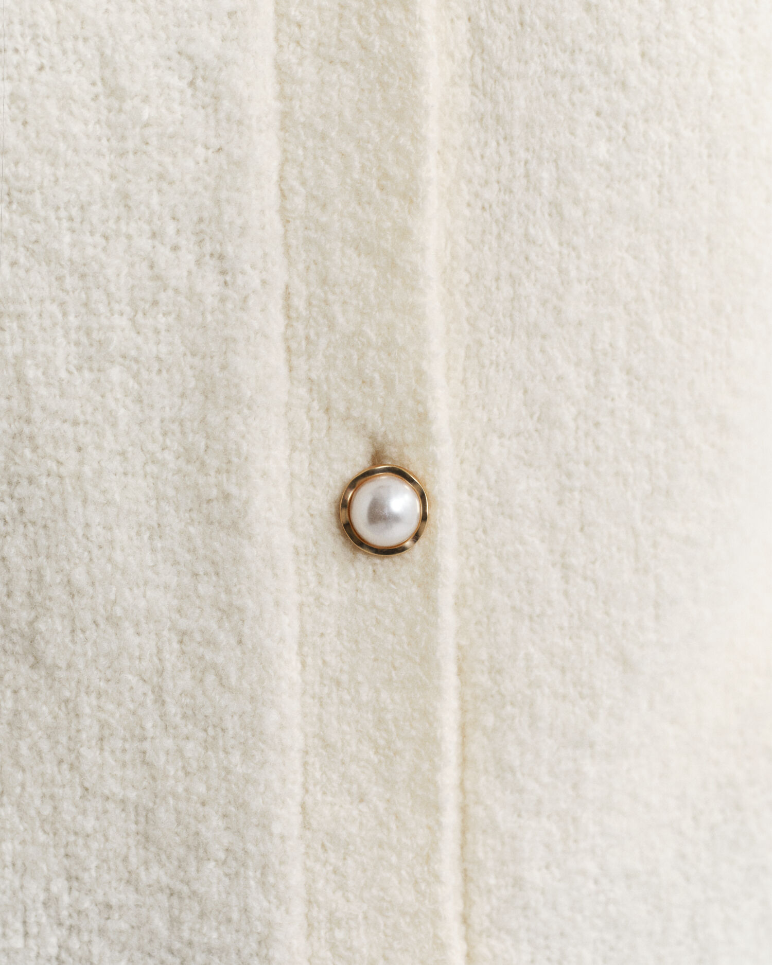 Casaco de malha com decote redondo Bouclé