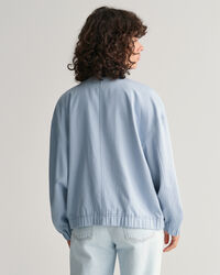 Casaco bomber em mistura de linho