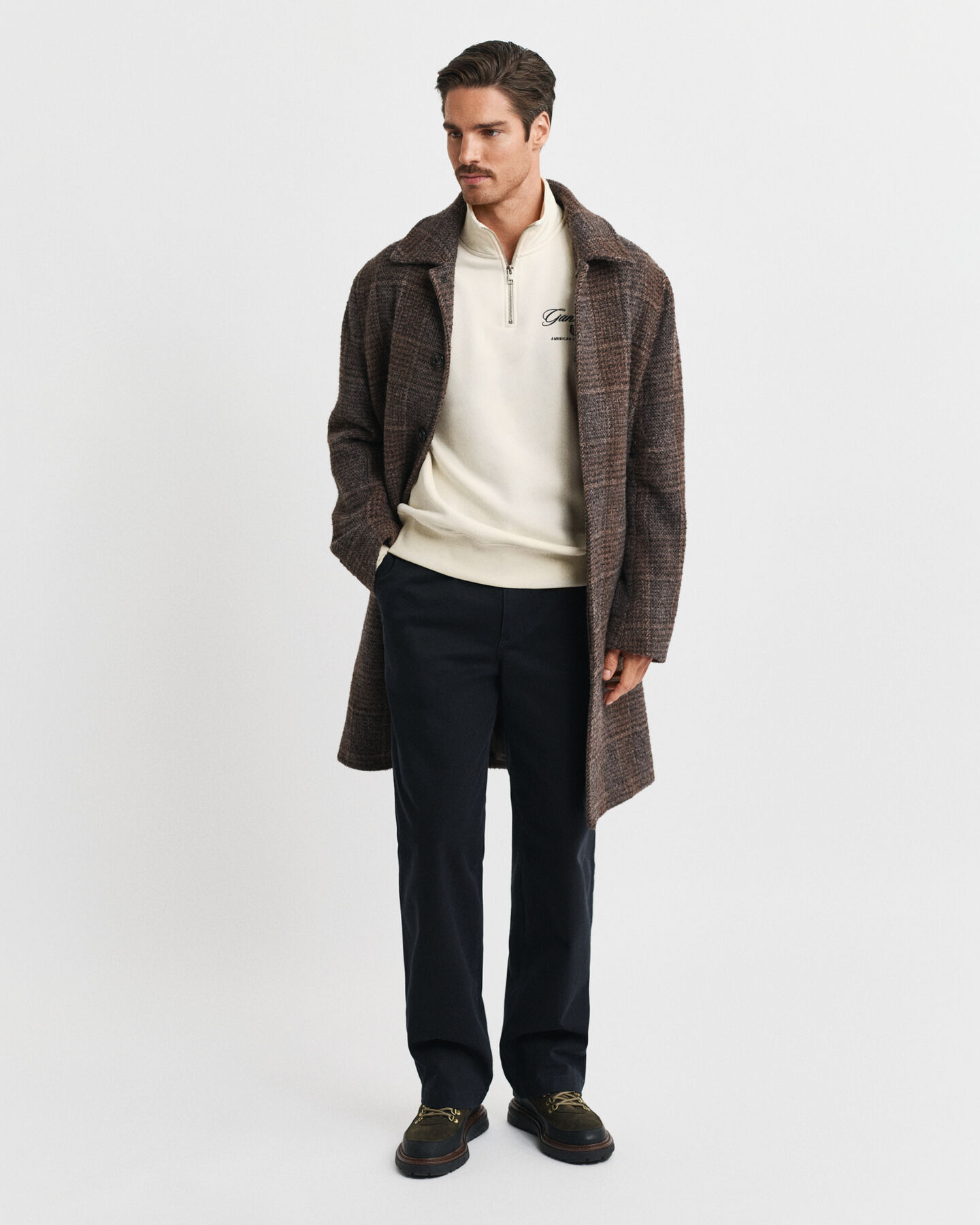 Sweatshirt com meio fecho Graphic