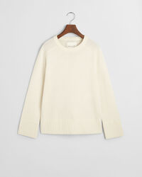 Camisola de malha com decote redondo em caxemira