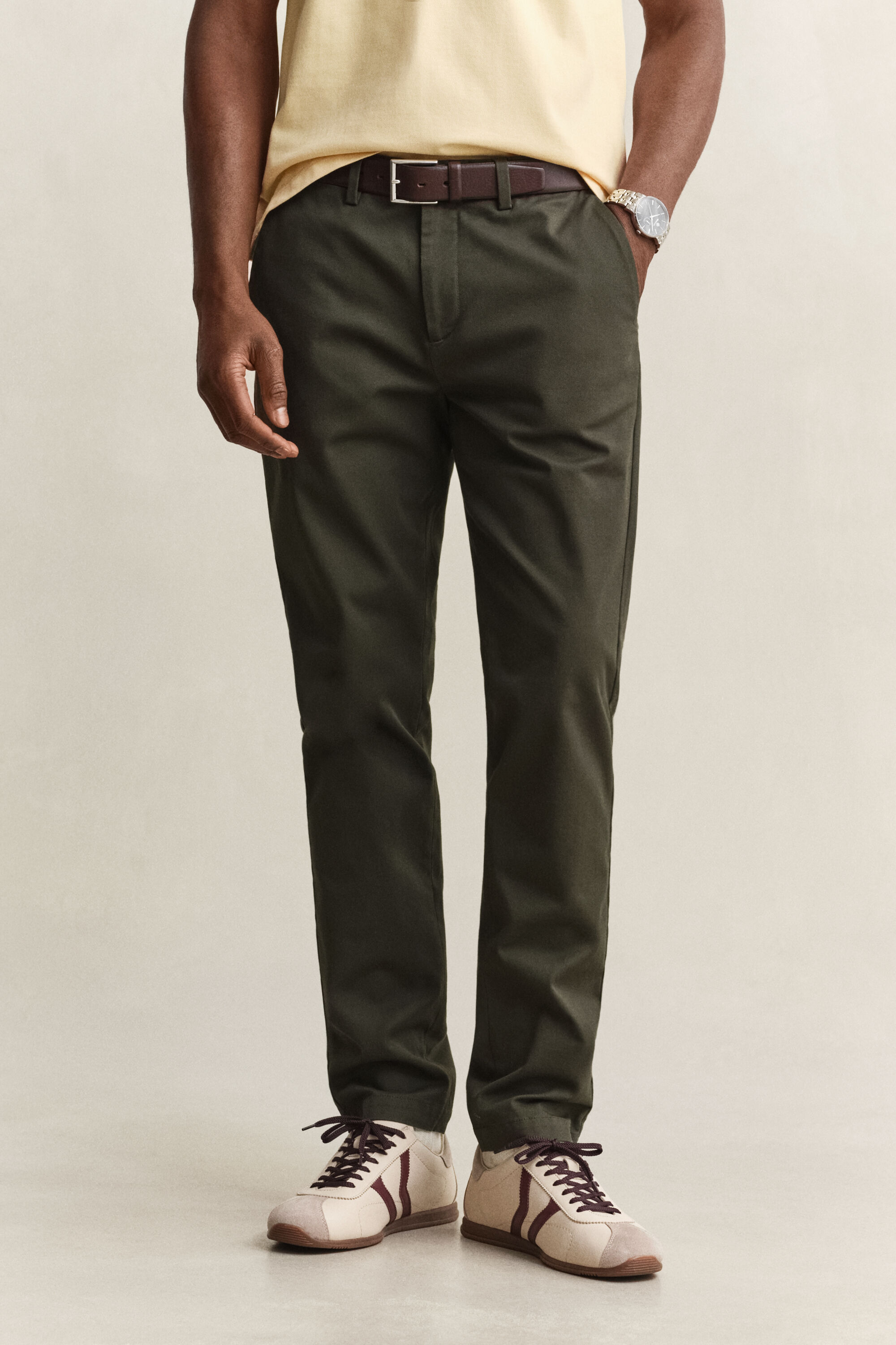 Calças chino elegantes slim fit