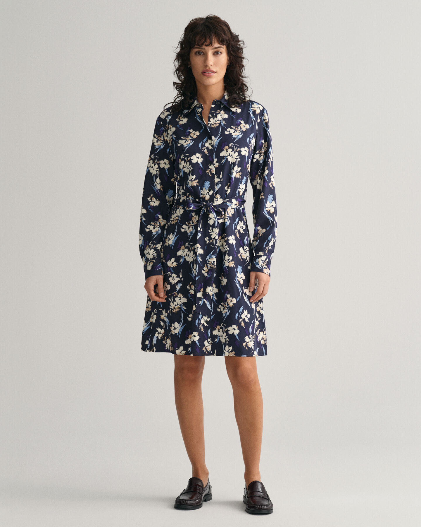 Vestido-camisa com estampado Floral
