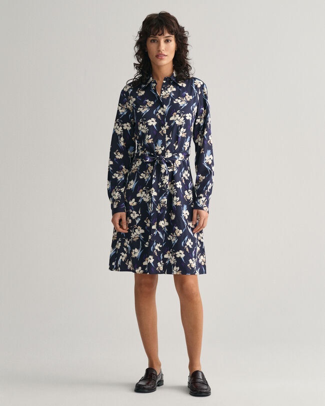 Vestido-camisa com estampado Floral