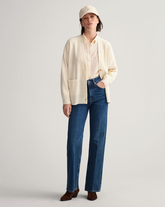 Casaco de malha liso oversized