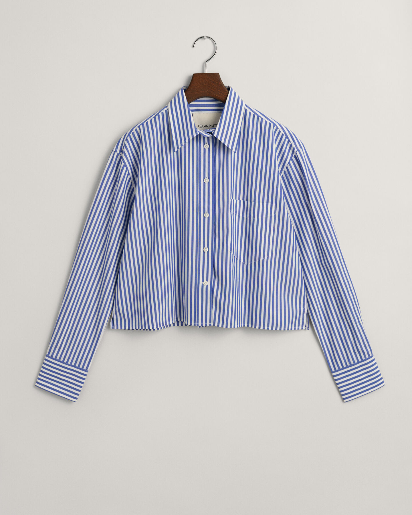 Camisa curta às riscas relaxed fit