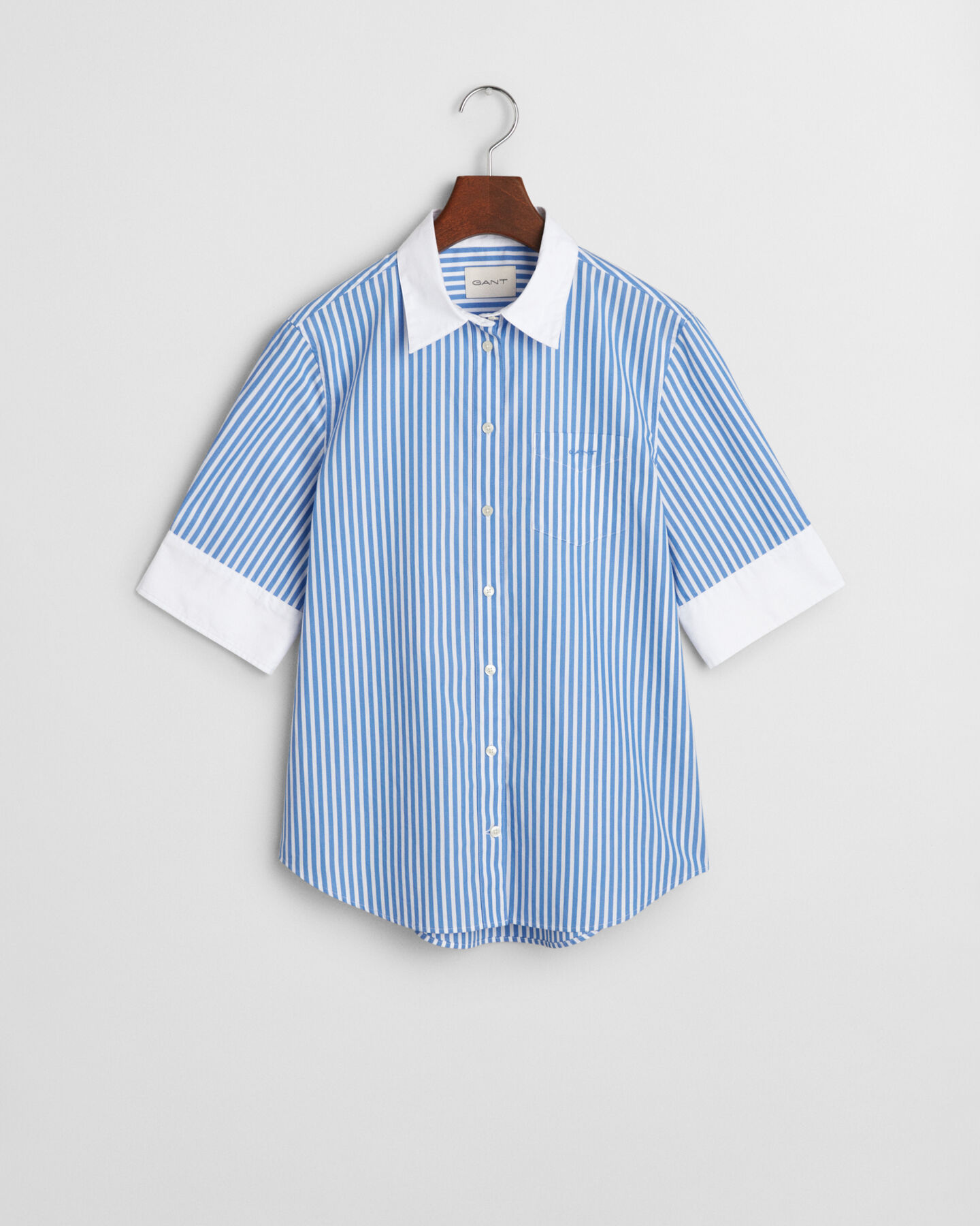 Camisa às riscas Contrast regular fit