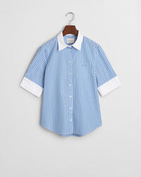 Camisa às riscas Contrast regular fit