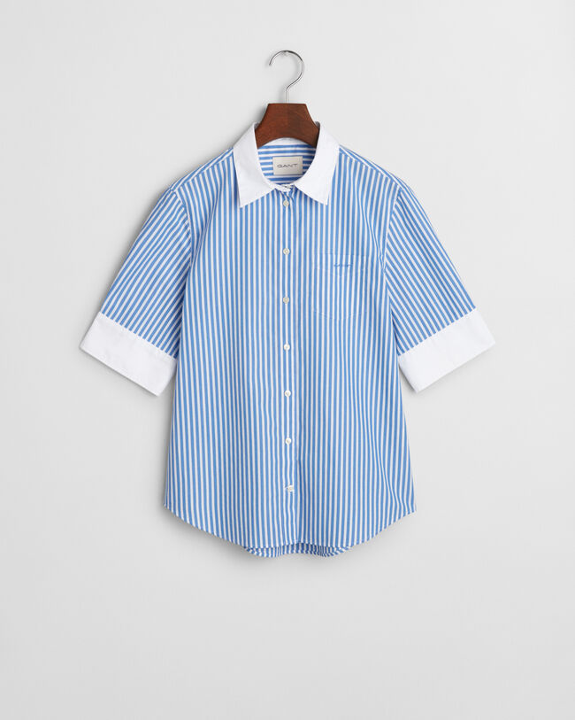 Camisa às riscas Contrast regular fit