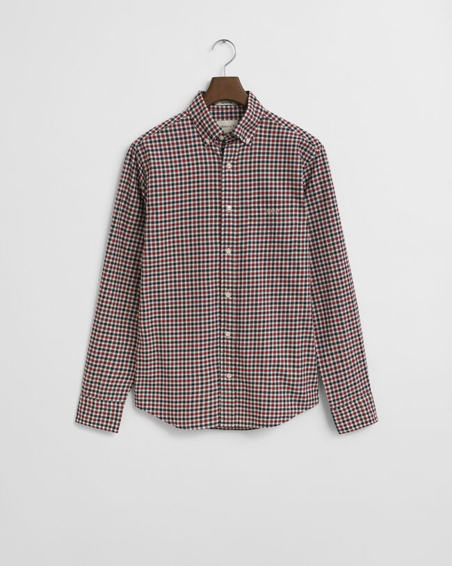 Camisa em sarja gingham regular fit