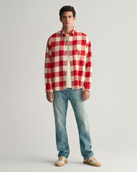 Camisa texturizada Buffalo Checked oversized