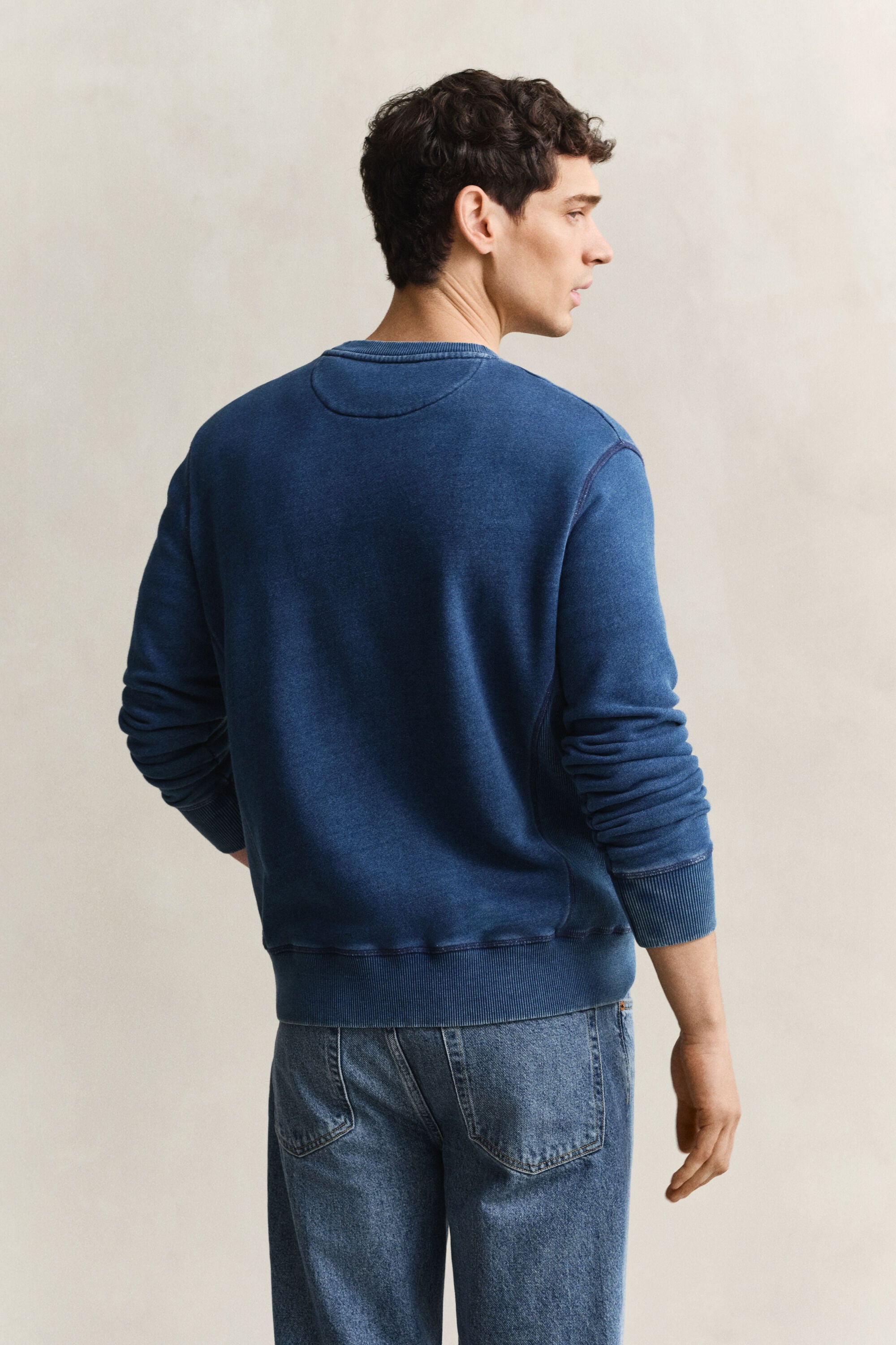 Sweatshirt com decote redondo Indigo