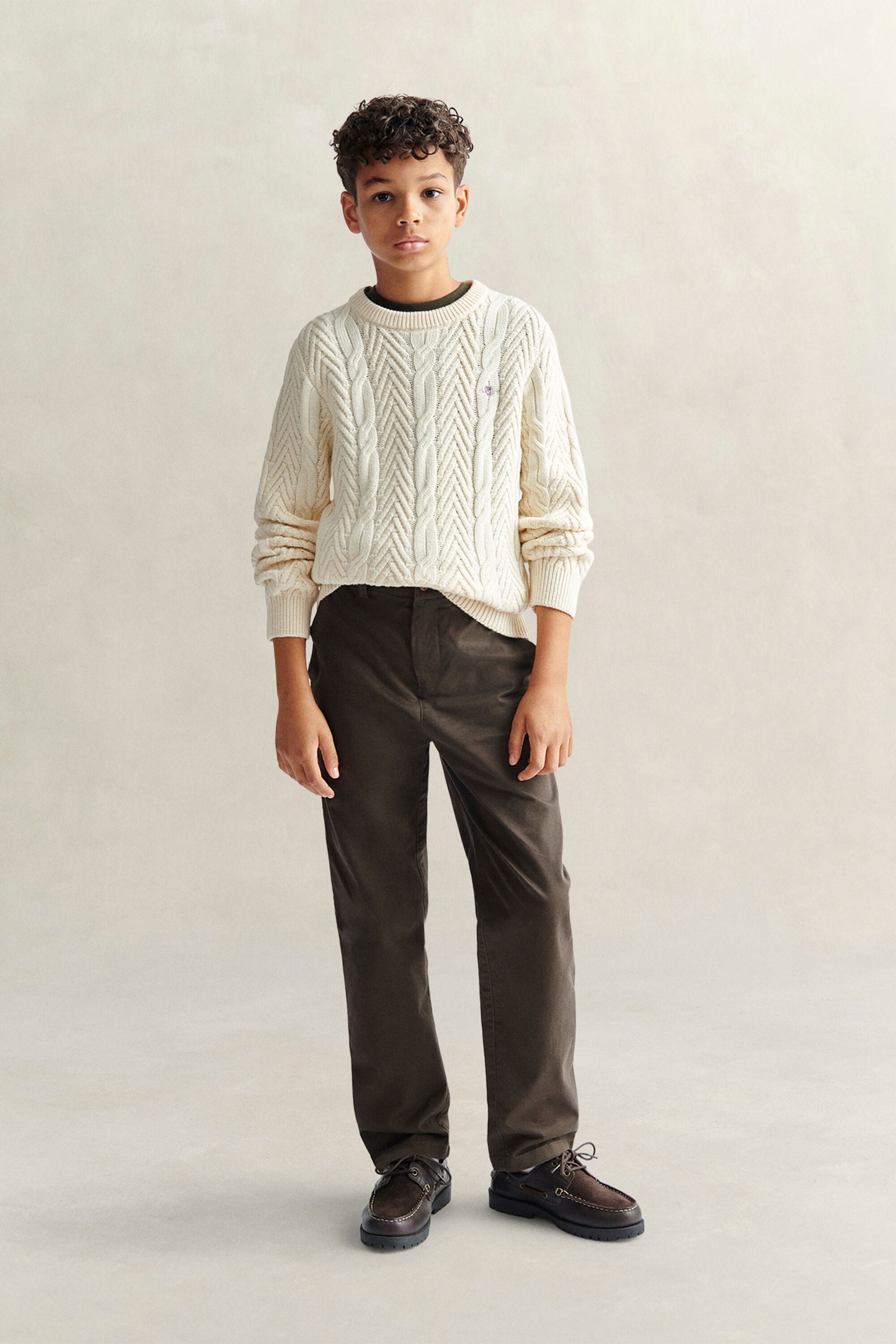 Camisola de malha entrançada Teen Boys