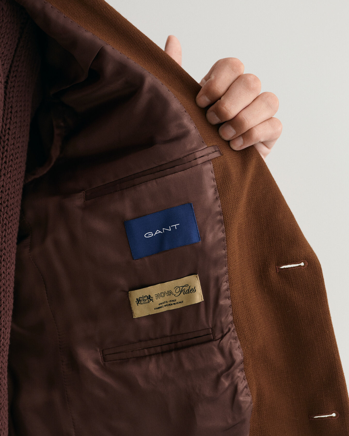 Blazer de fato em crepe de lã oversized