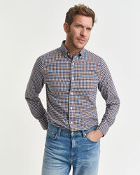 Camisa em sarja gingham regular fit