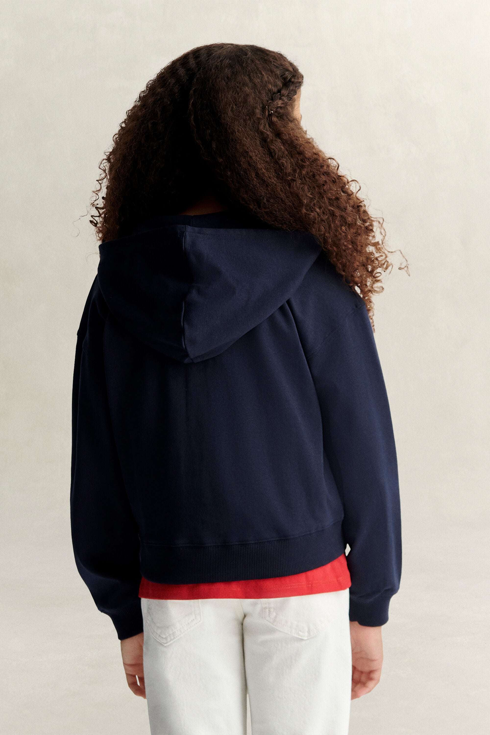 Sweatshirt com capuz e fecho curto Teen Girls