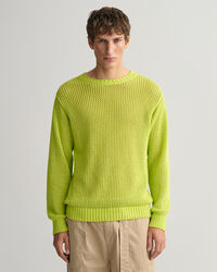 Pulover com decote redondo Open Texture