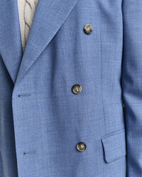 Casaco de fato em lã mouliné regular fit