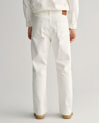 Calças de ganga brancas loose fit