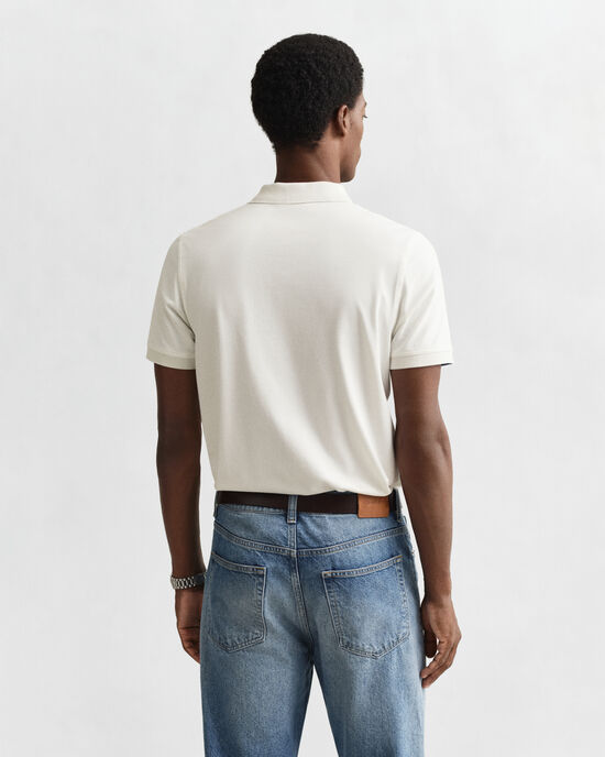 Polo em algodão piqué contrastante