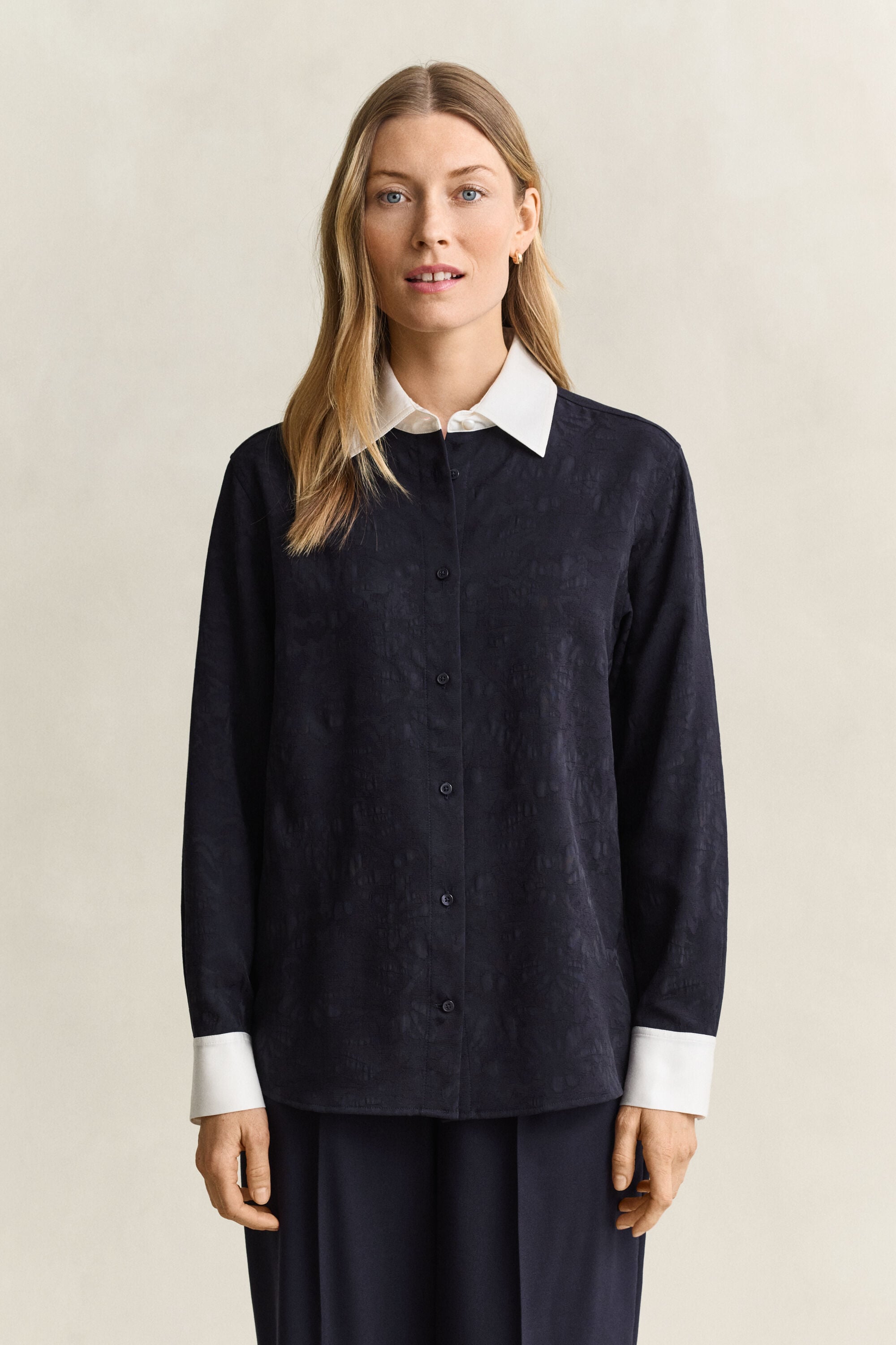 Camisa com padrão Jacquard