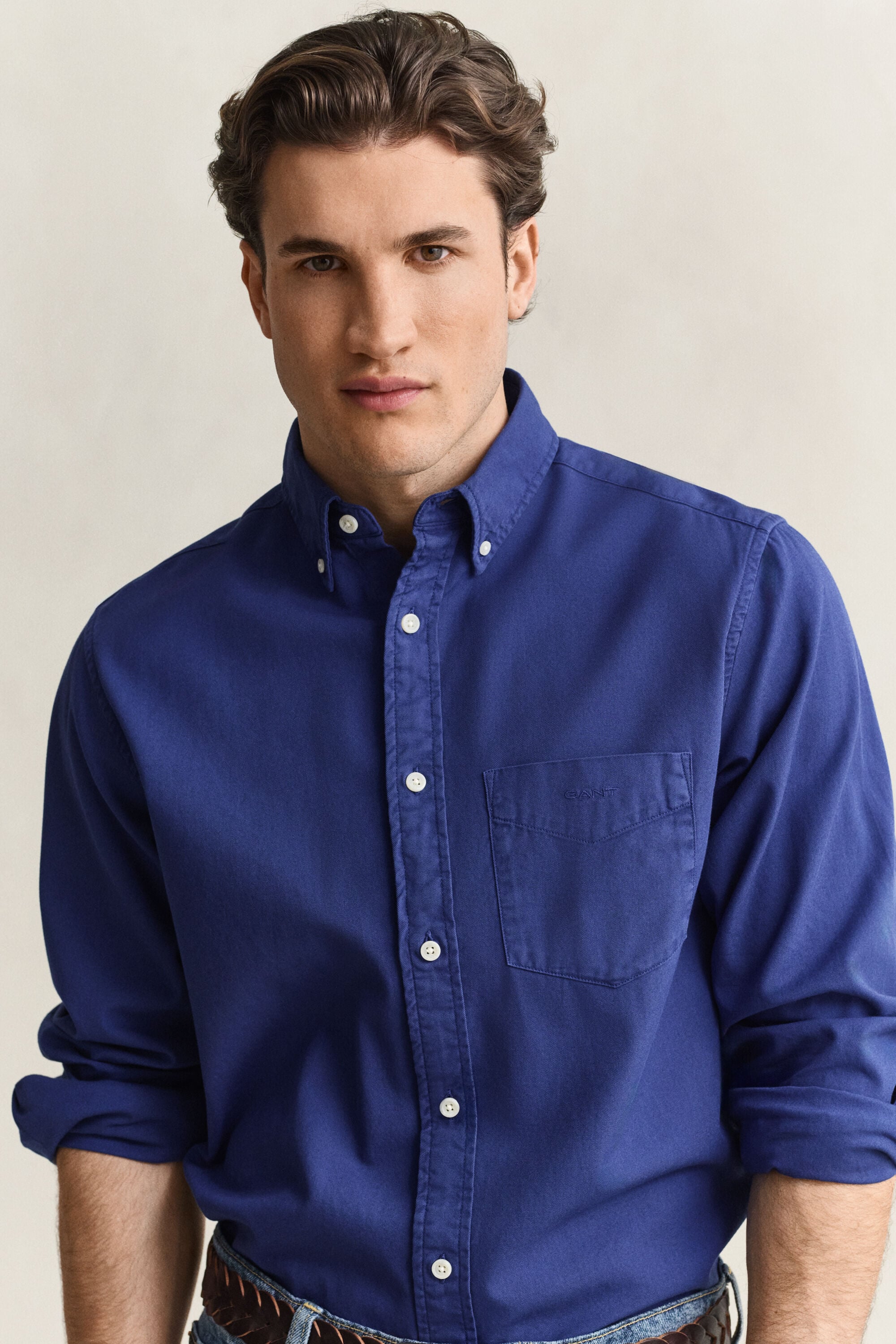 Camisa em sarja regular fit