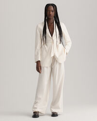 Blazer com cinto Pinstripe