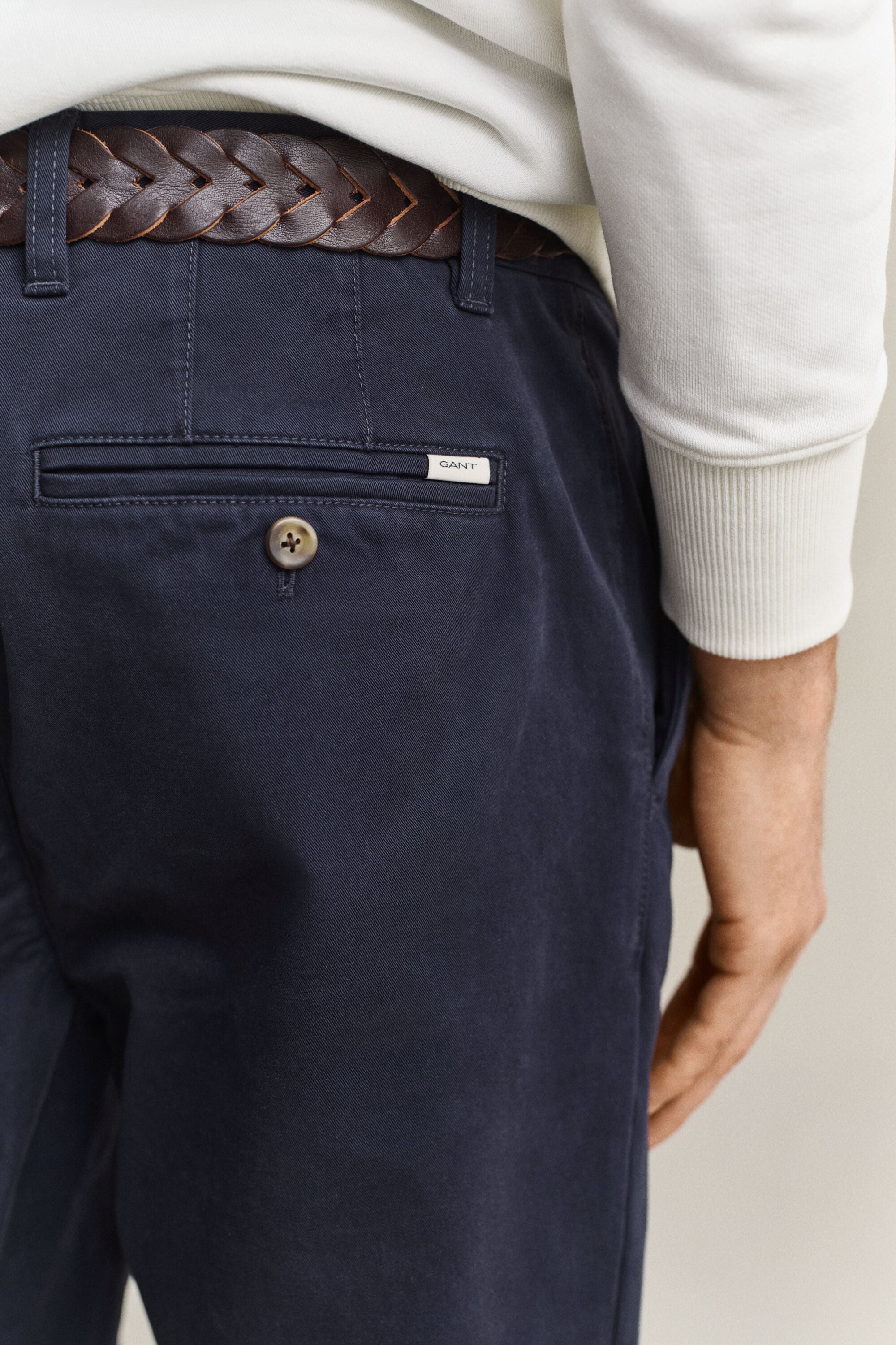 Calças chino confortáveis slim fit