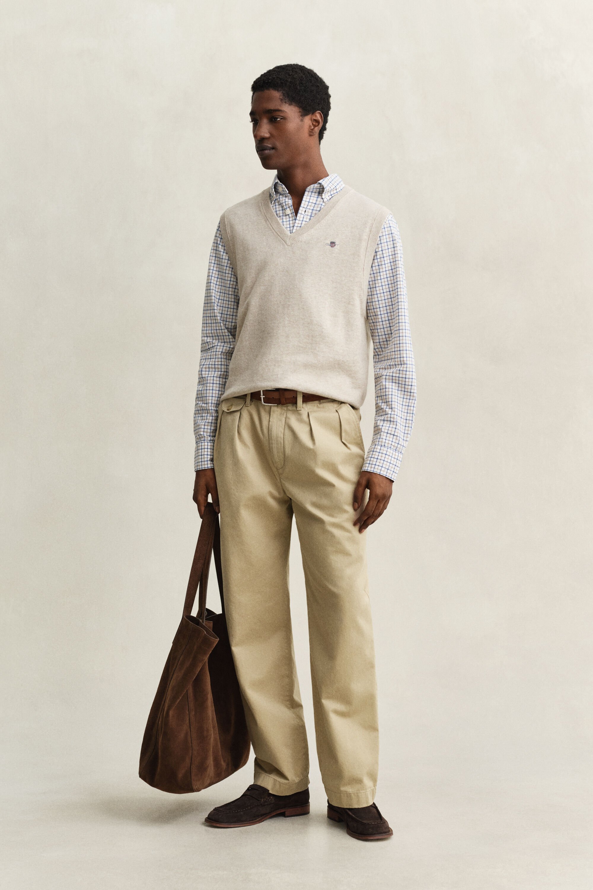 Pulover sem mangas em algodão clássico