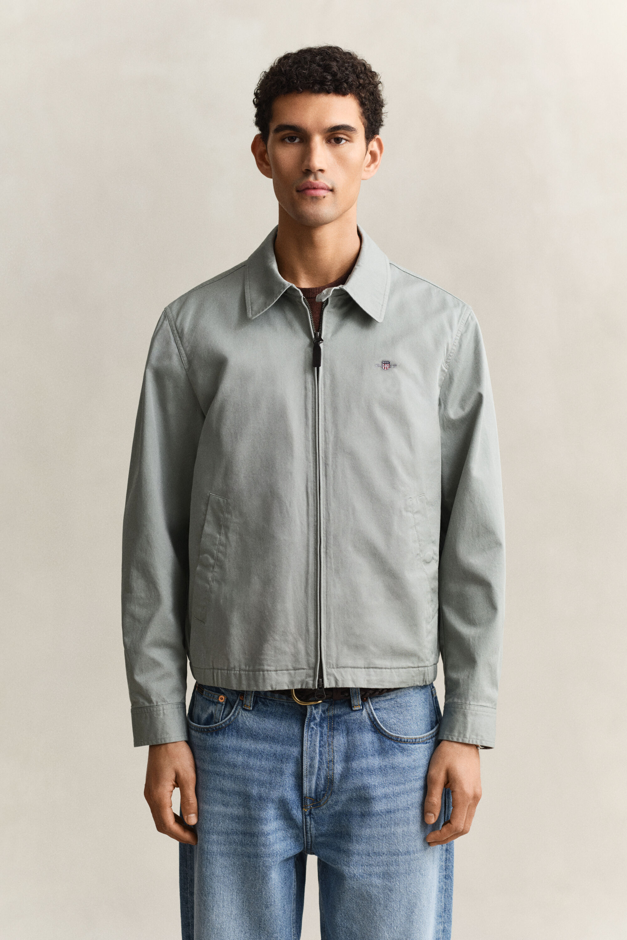 Casaco Windcheater em algodão