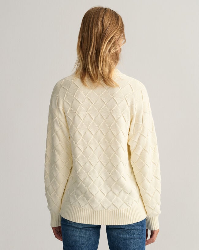 Casaco de malha tecida