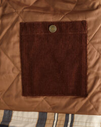 Casaco curto com padrão de xadrez