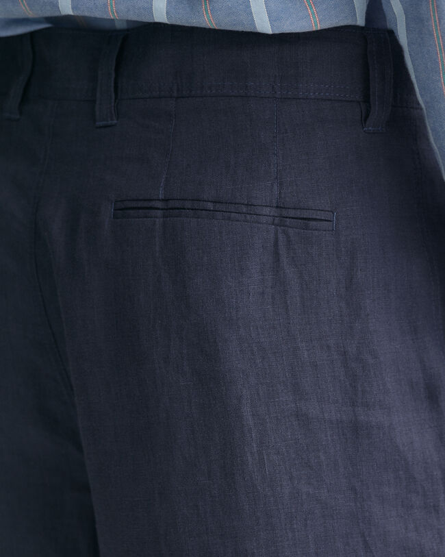 Calças de fato em linho