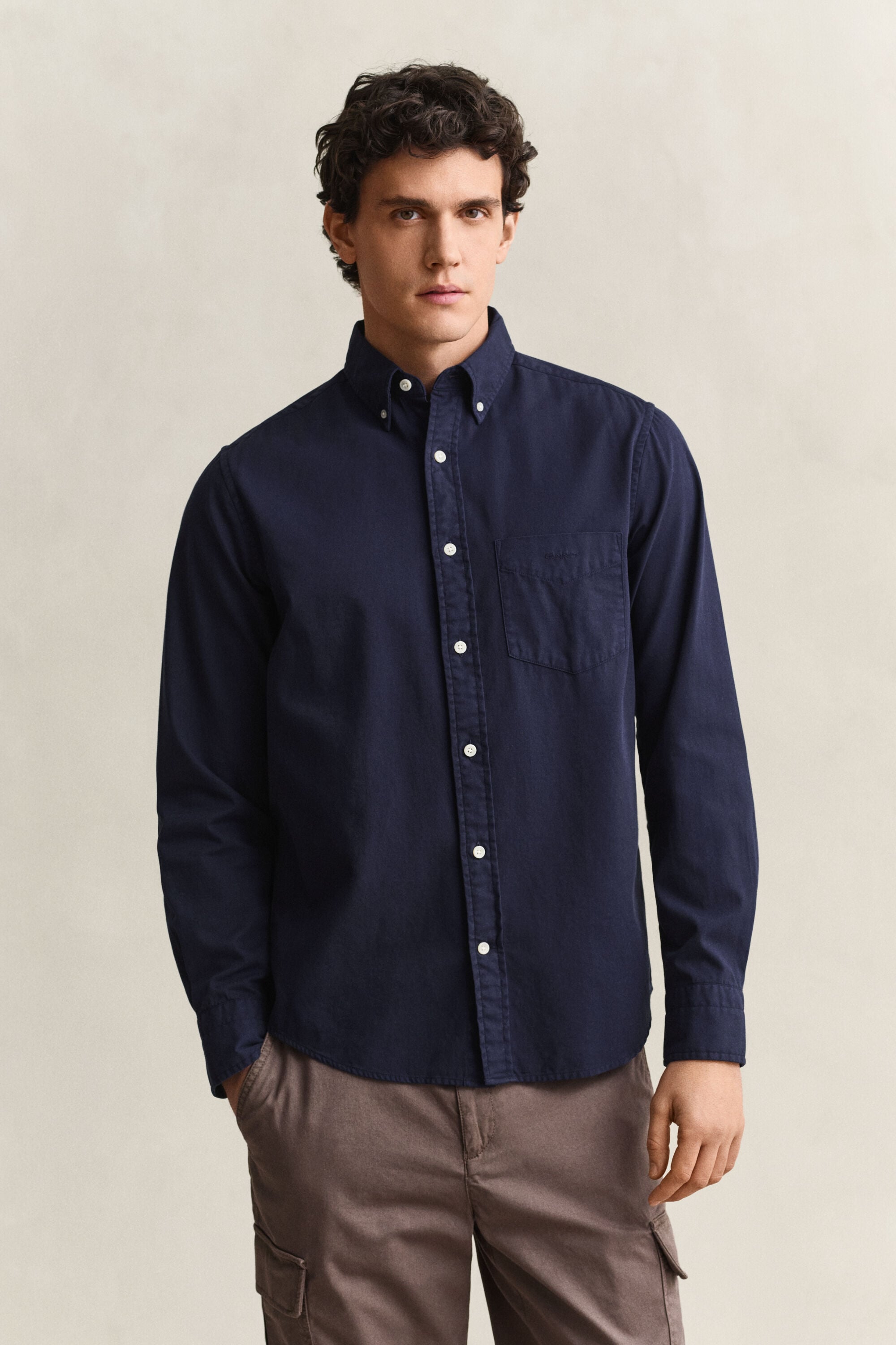 Camisa em sarja regular fit