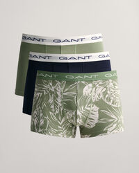 Pack de tr&ecirc;s boxers com estampado Tropical Leaves