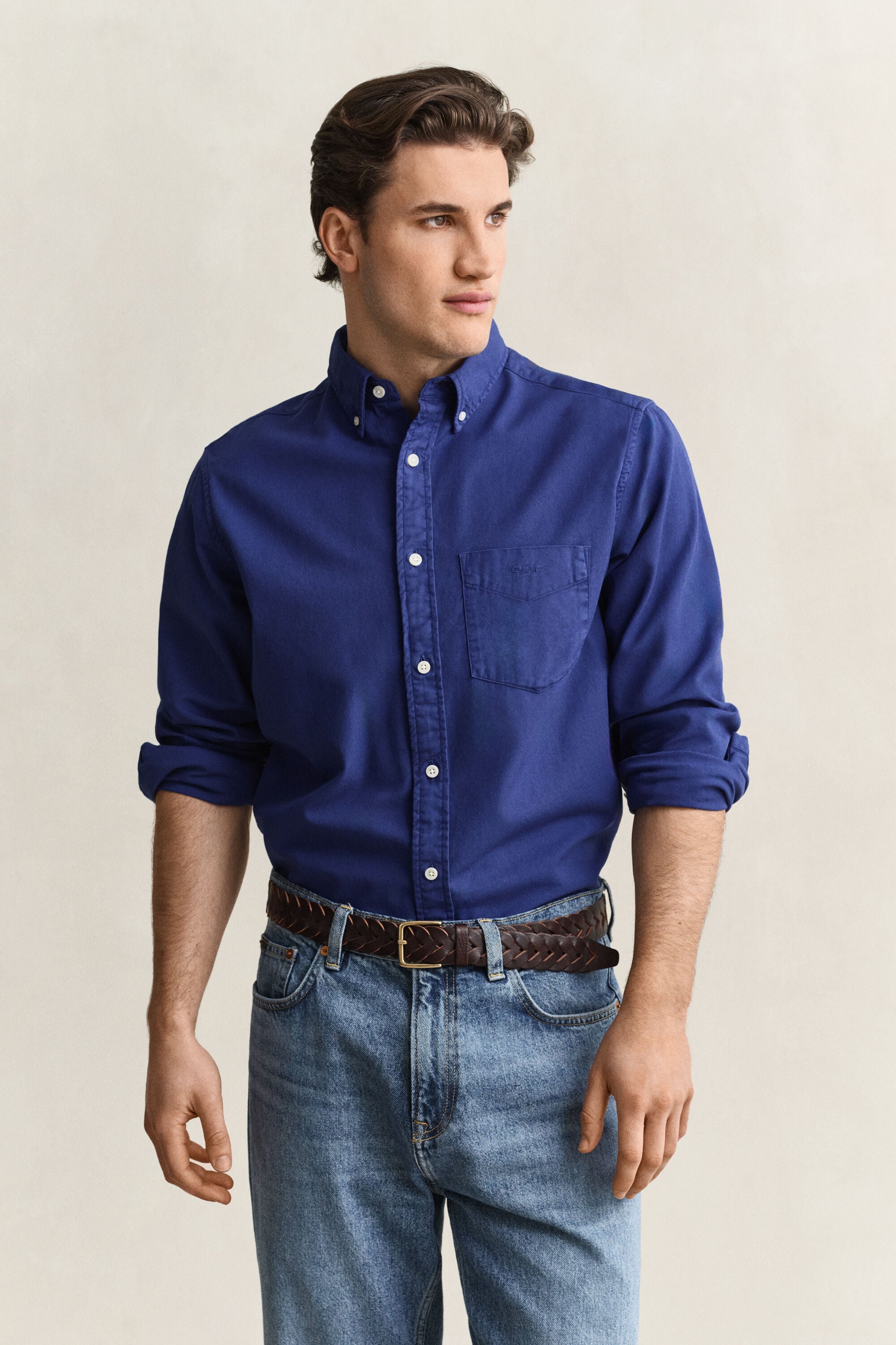 Camisa em sarja regular fit