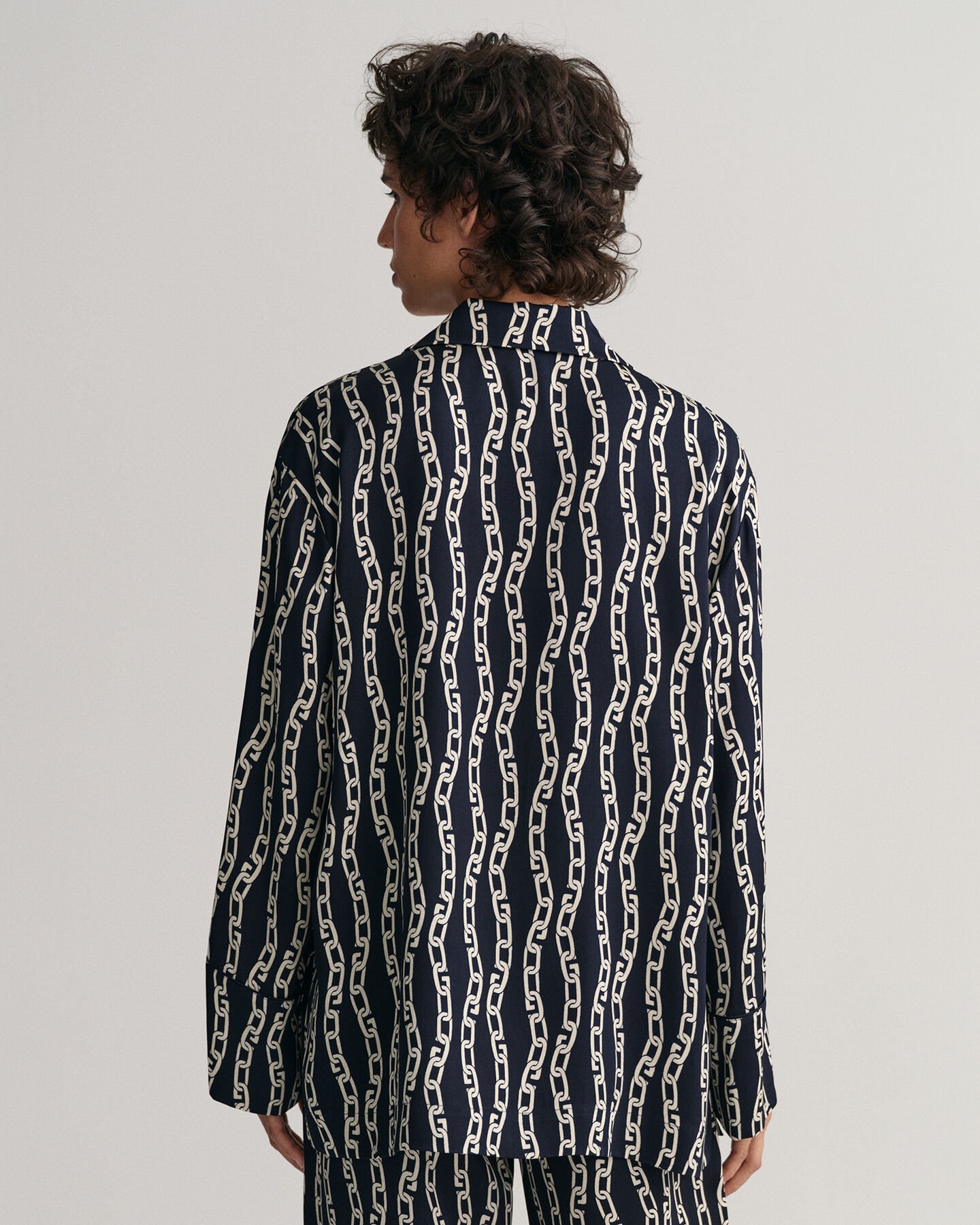 Camisa de pijama com estampado Chain relaxed fit