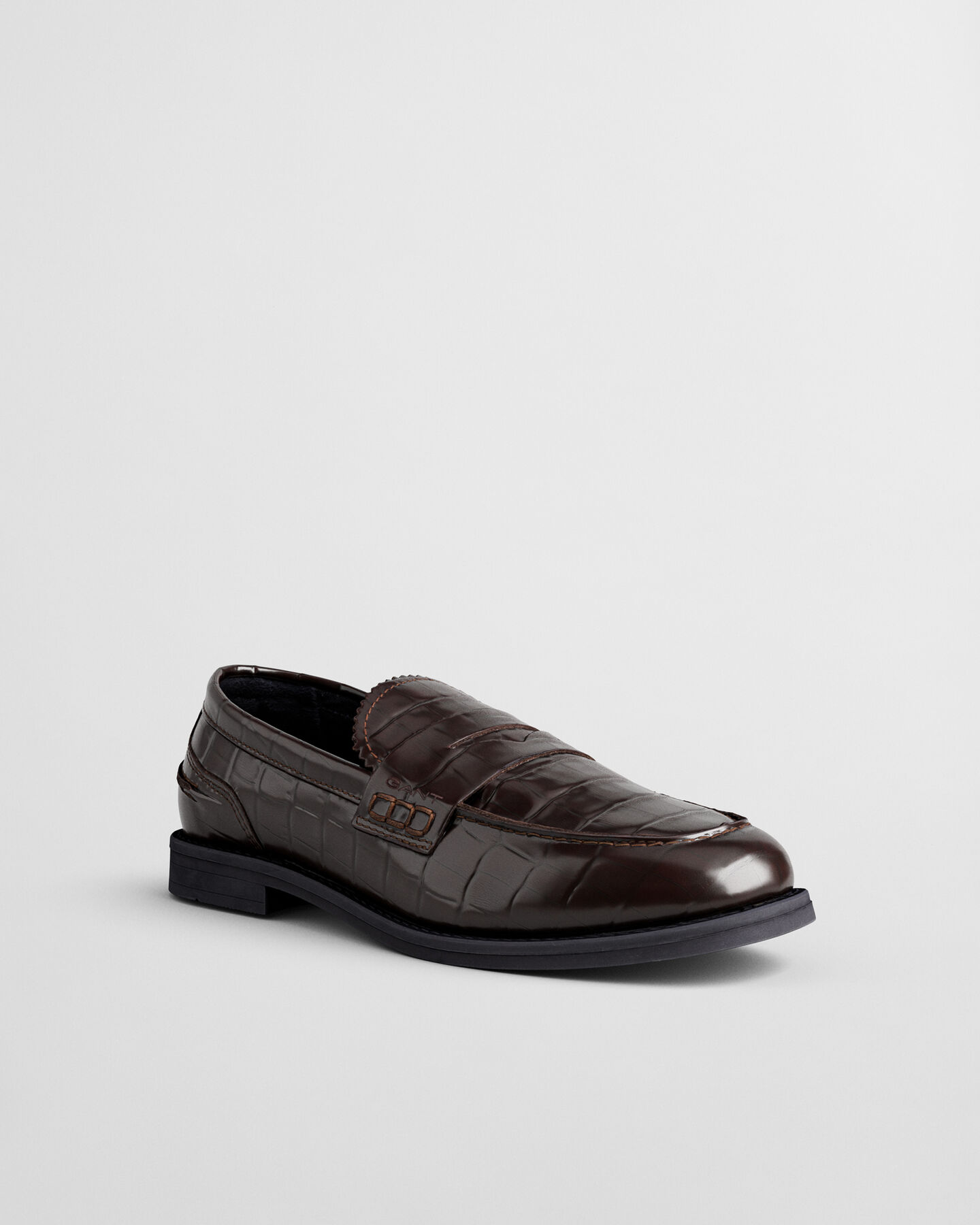 Loafers em pele com efeito de pele de crocodilo Gracelyn