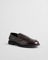 Loafers em pele com efeito de pele de crocodilo Gracelyn