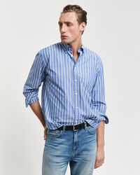Camisa Heritage Poplin &agrave;s riscas relaxed fit