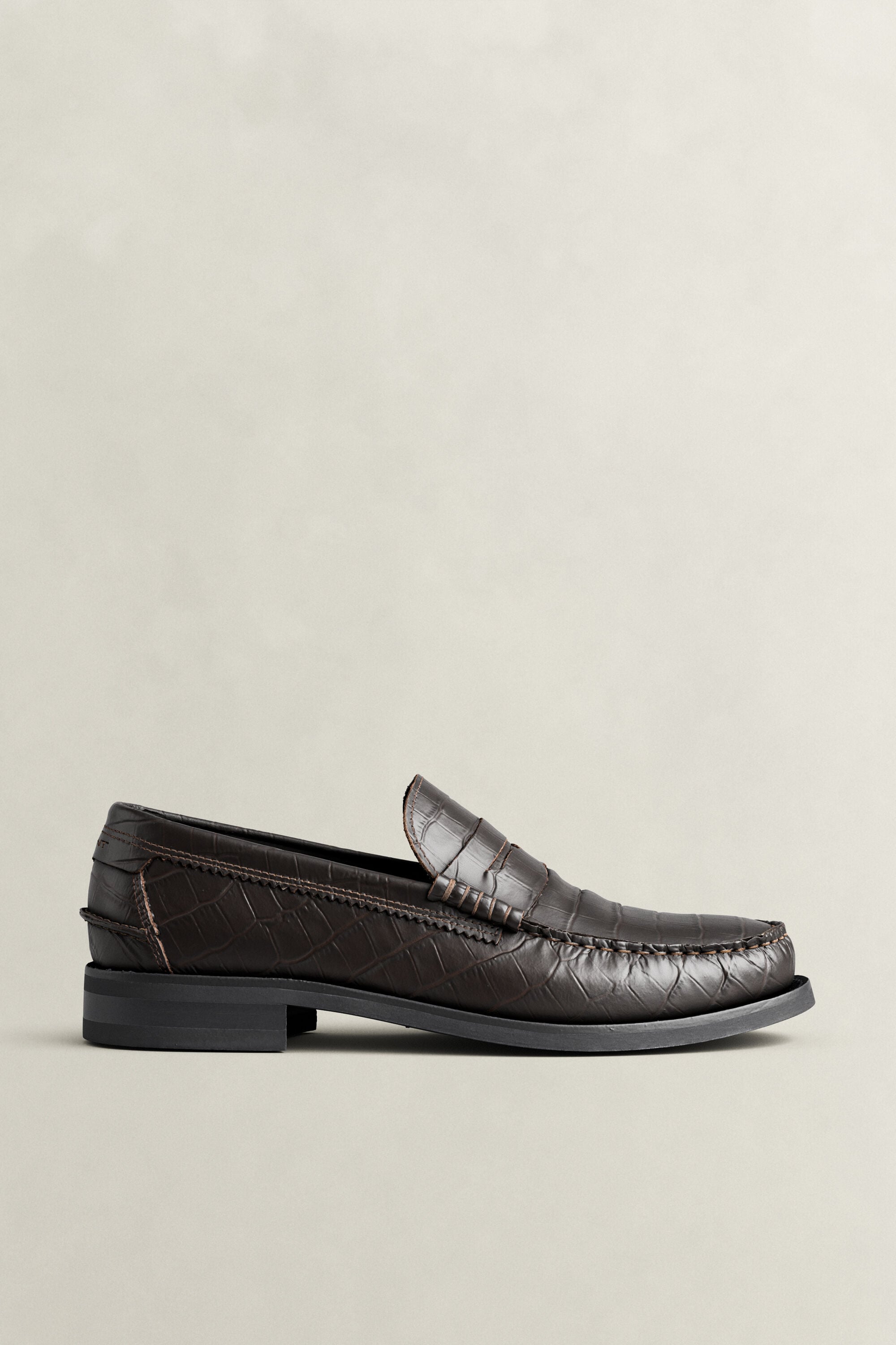 Loafers em pele Croc-Effect Lenkoxx